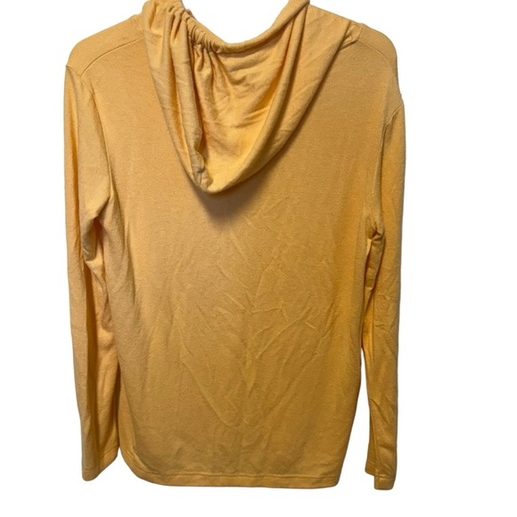 ZYIA | Boyfriend Hoodie Sunburst Orange Oversized Pullover Sweatshirt | XXS 0033 - Picture 3 of 6